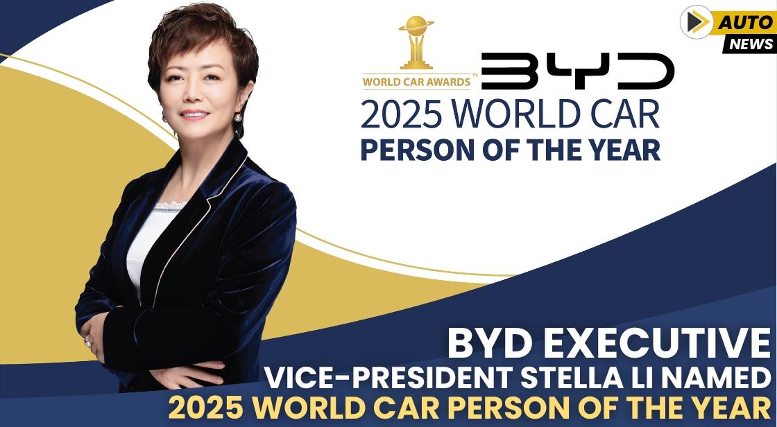 BYD Executive VicePresident Stella Li Named 2025 World Car Person of