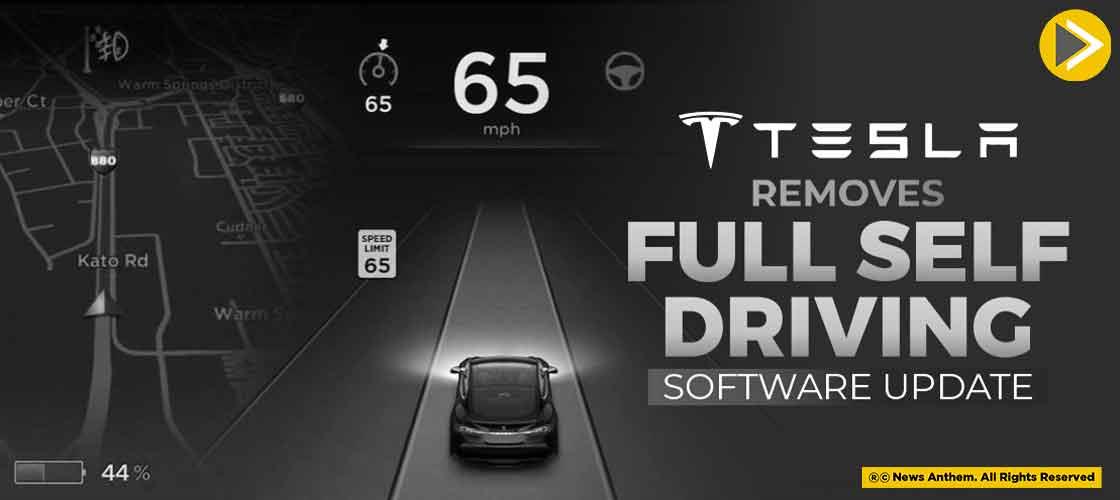 Tesla Removes 'Full Self Driving' Software Update